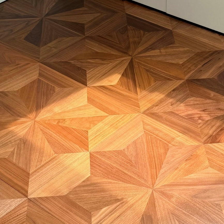 14mm Engineered Square Manchurian Ash Parquet Wood Flooring | Customized Panels for Residential Commercial Outdoor Exterior Use