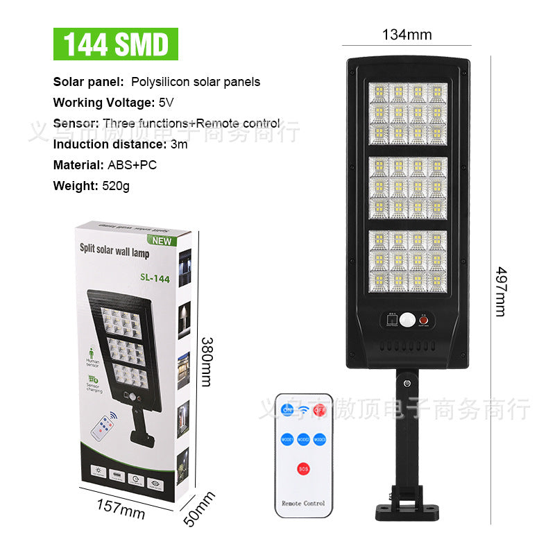 Outdoor Solar Lights LED Wall Lamp Human Body Induction Street Light Waterproof Garden Light Remote Control Courtyard Light Wall Lamp