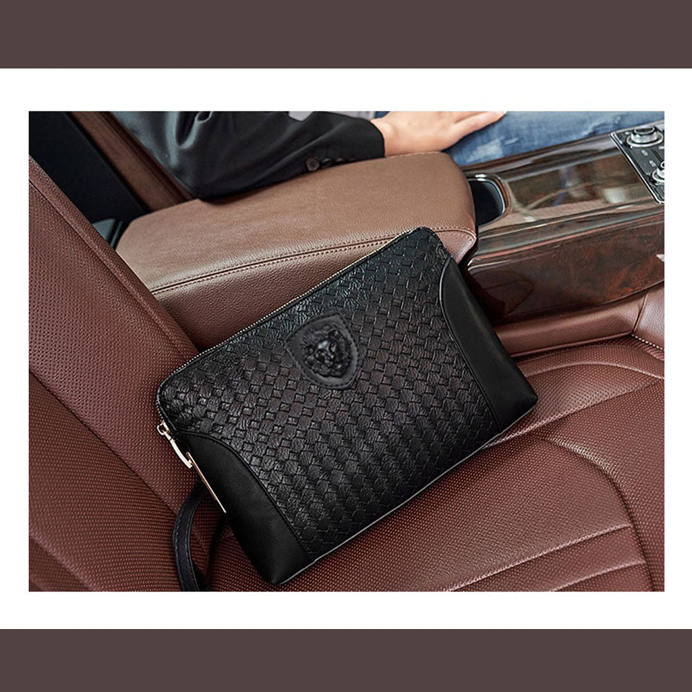 Fingerprint Lock Clutch Anti-theft High-end Business Commuting Large Capacity Phone Holder Luxury Men's Clutch Trendy