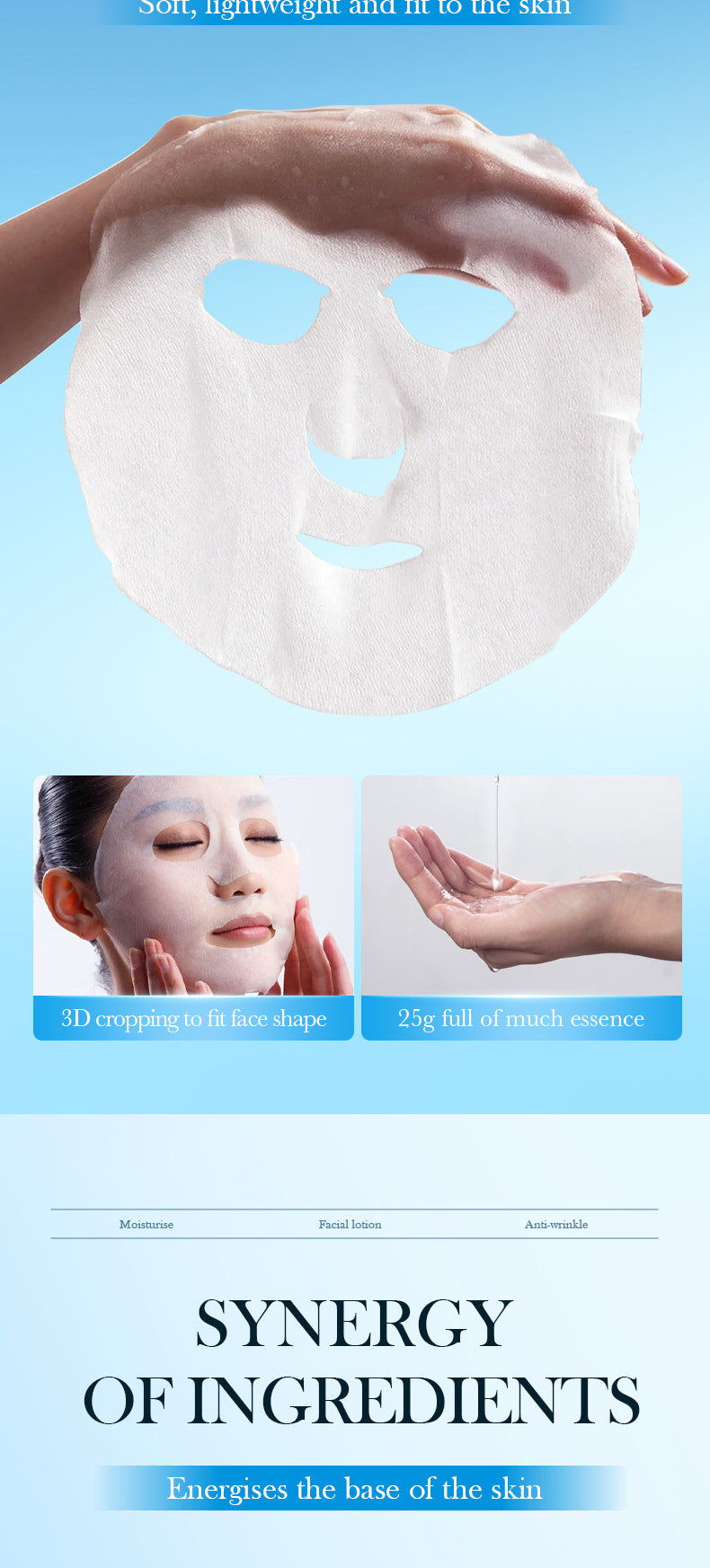 Hyaluronic Acid Mask25mlSADOER8D Anti-wrinkle Nourishing Hydrating Moisturizing  Wholesale