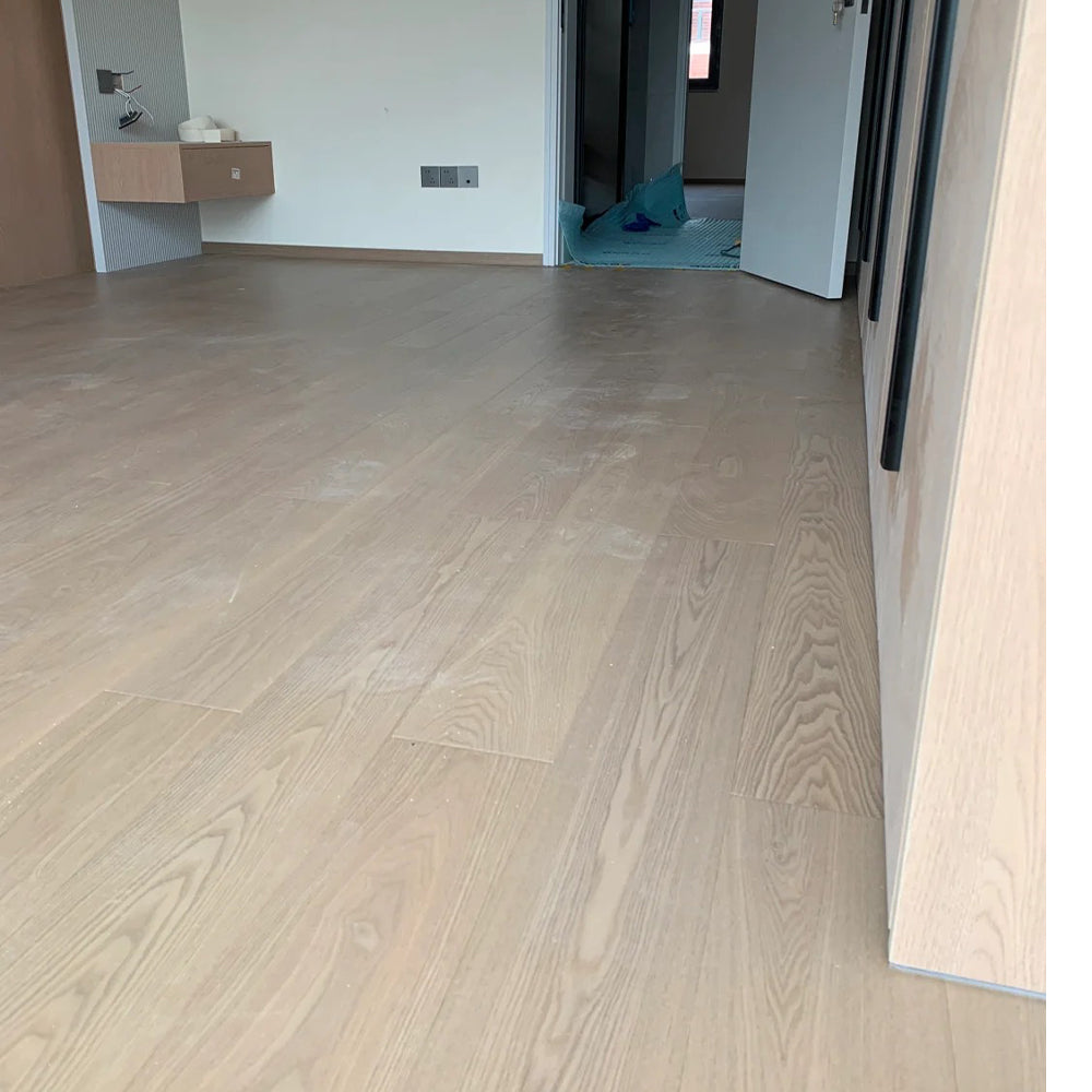 Moisture-Resistant Waterproof Ash Engineered Wood Flooring Durable Solid Hardwood Floor High-End Residential Commercial Outdoor