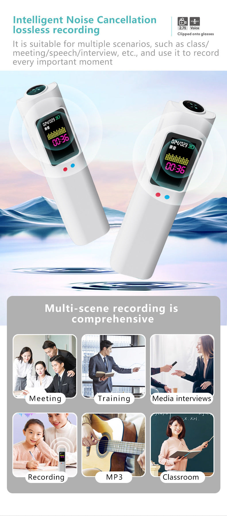 New2K HD Eyewear Head-Mounted Recorder Video Device Portable Life Camera Outdoor Sports Camera