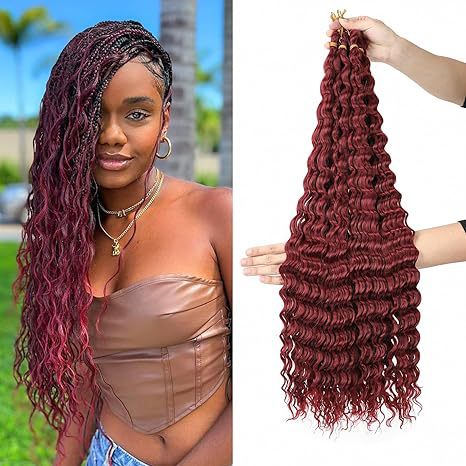 European and American Style Synthetic Hair Domestic Wig Crochet Hair Extensions Curly Hair Piece Deep Wave Bulk hair 30in120g