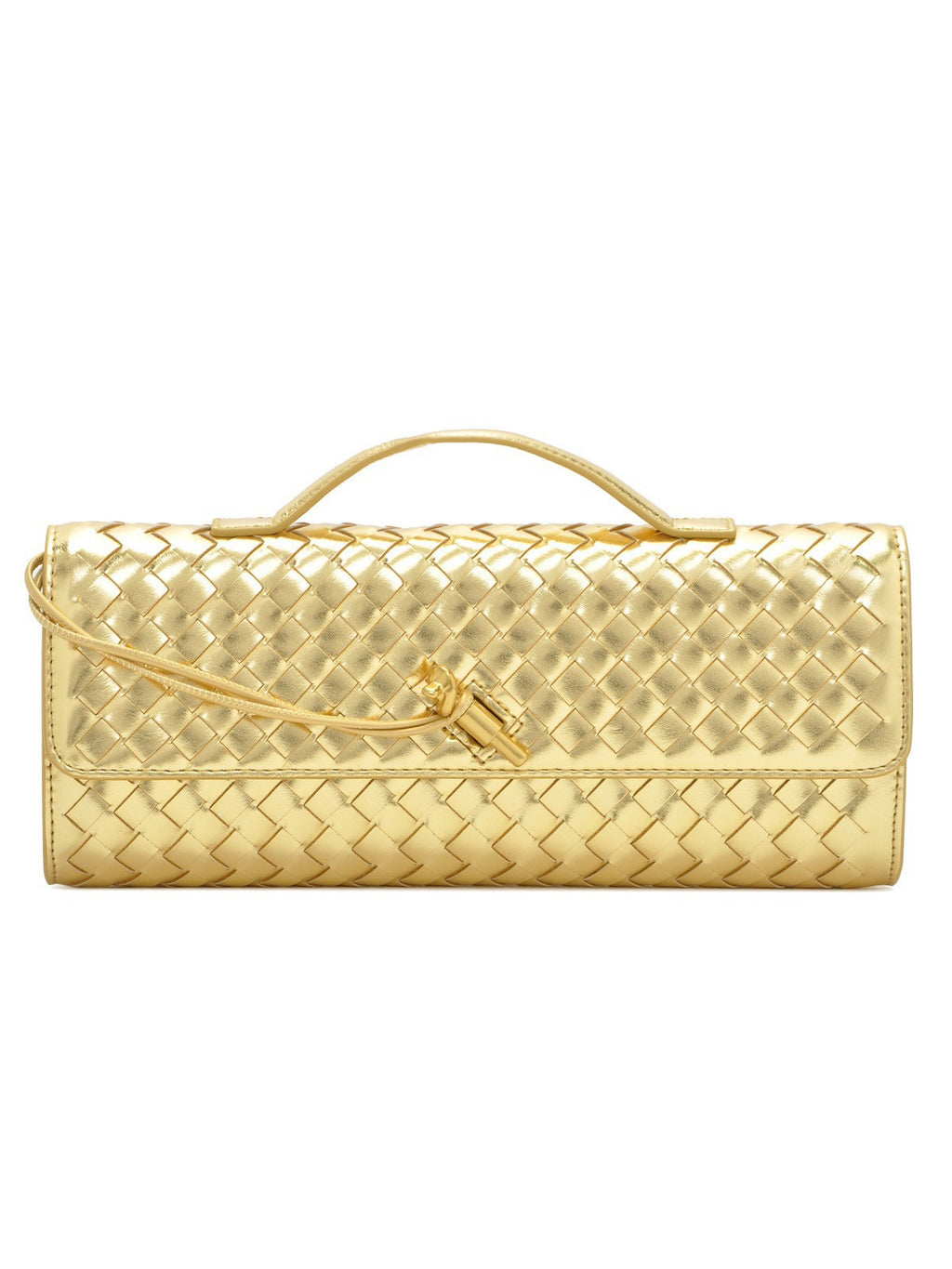 European and American Niche Woven Single Shoulder Baguette Bag Fashion Horizontal Clutch Bag Organ Lady Crossbody Bag Long Bag