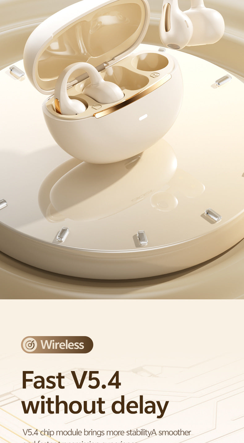 2025Popular M136Clip-on Bluetooth Earphones High Aesthetic Long Battery Life Non-in-ear Wireless Bluetooth Earphones