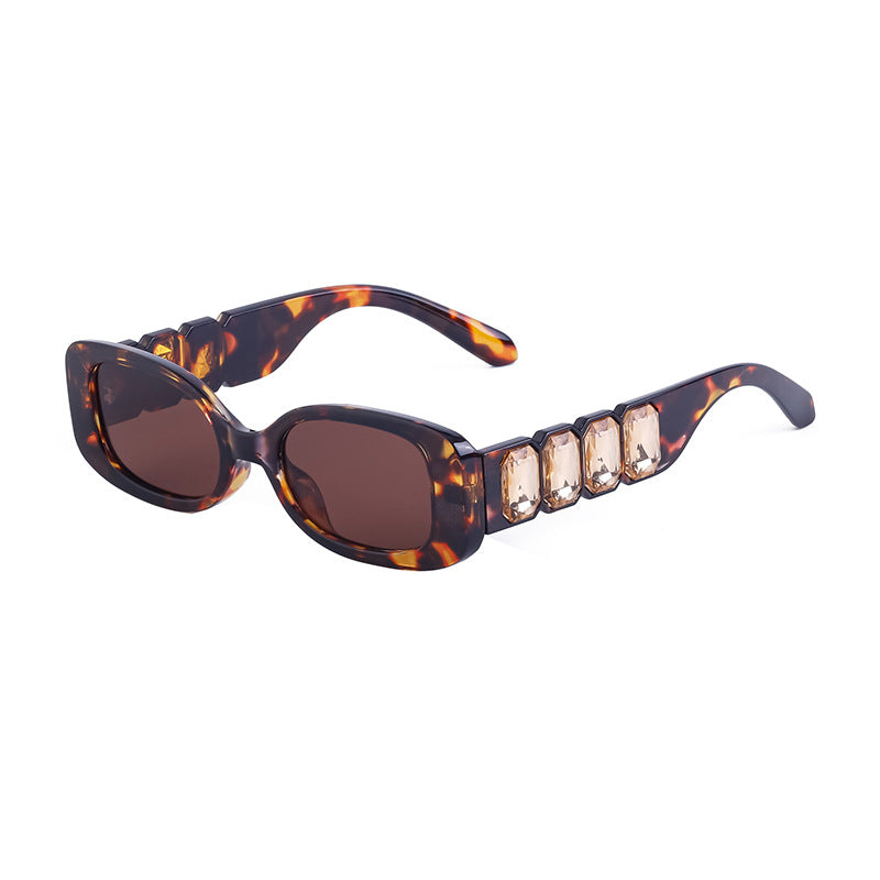 European and American Style Small Frame Sunglasses for Women with Rhinestones, Square Frame Sunglasses for Men, Wholesale Glasses sunglasses