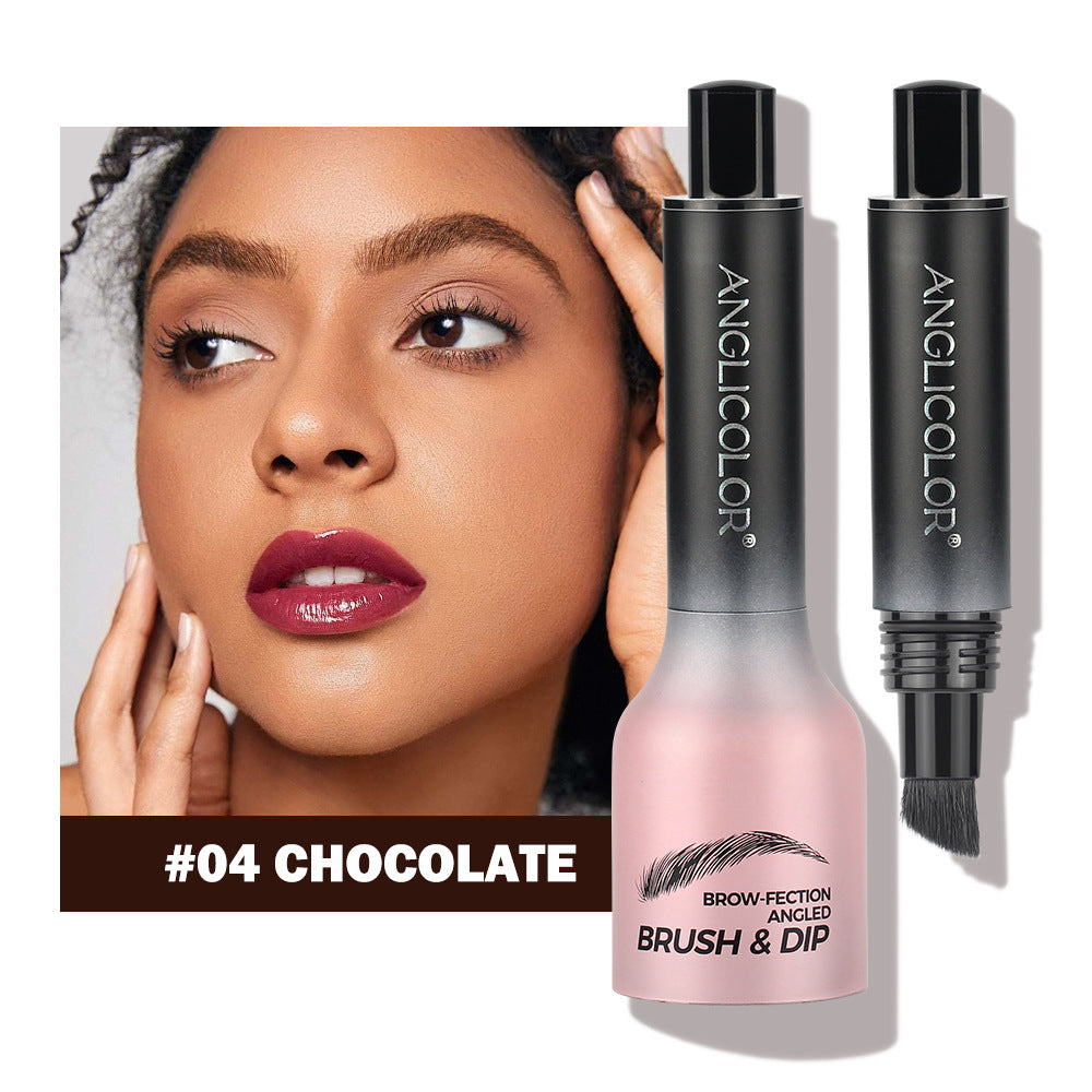 Hot-Selling Eyebrow Dye Cream Upgraded Version Press-Type Fine Brush Head Eyebrow Cream Waterproof Smudge-Proof Wild Eyebrow Pencil