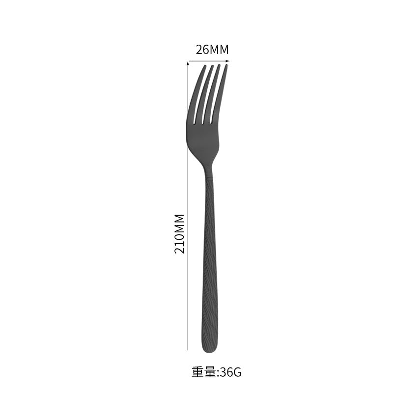 410Stainless Steel Tableware Hotel Restaurant Hemp Rope Pattern Knife Fork Spoon24Set of Western Steak Knives and Forks