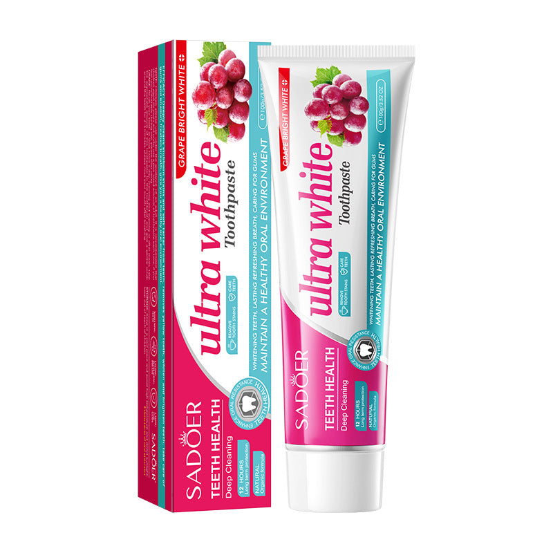 Rose Salt Brightening Stain Removal Toothpaste SADOER Oral Teeth Gum Care Plant-Based Toothpaste  Wholesale
