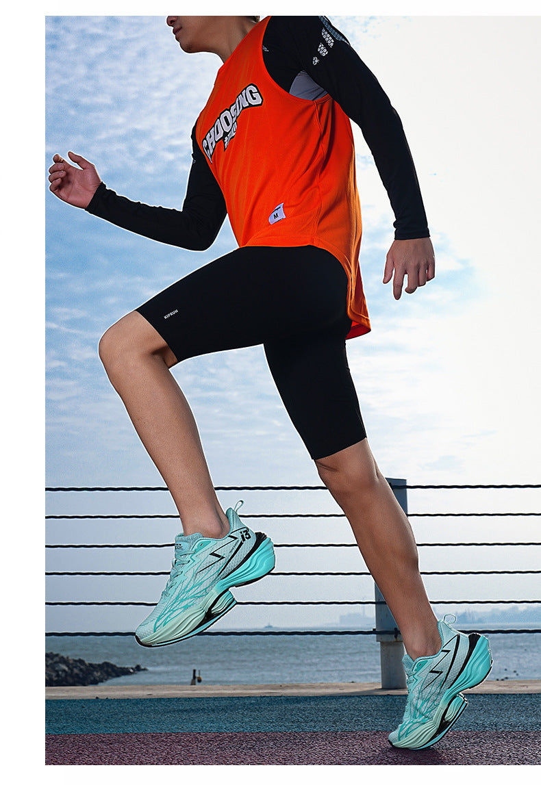 Foreign Trade Professional Marathon Training Sports Shoes Men's Trendy Shoes Couple's Casual Versatile Comfortable Cushioned Running Shoes