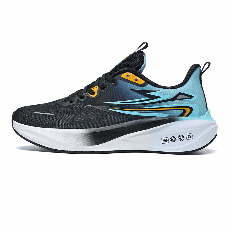 Summer New Jacquard Mesh Wear-resistant Breathable Sports Shoes Casual Comfortable Men's High Elastic Cushioning Youth Running Shoes