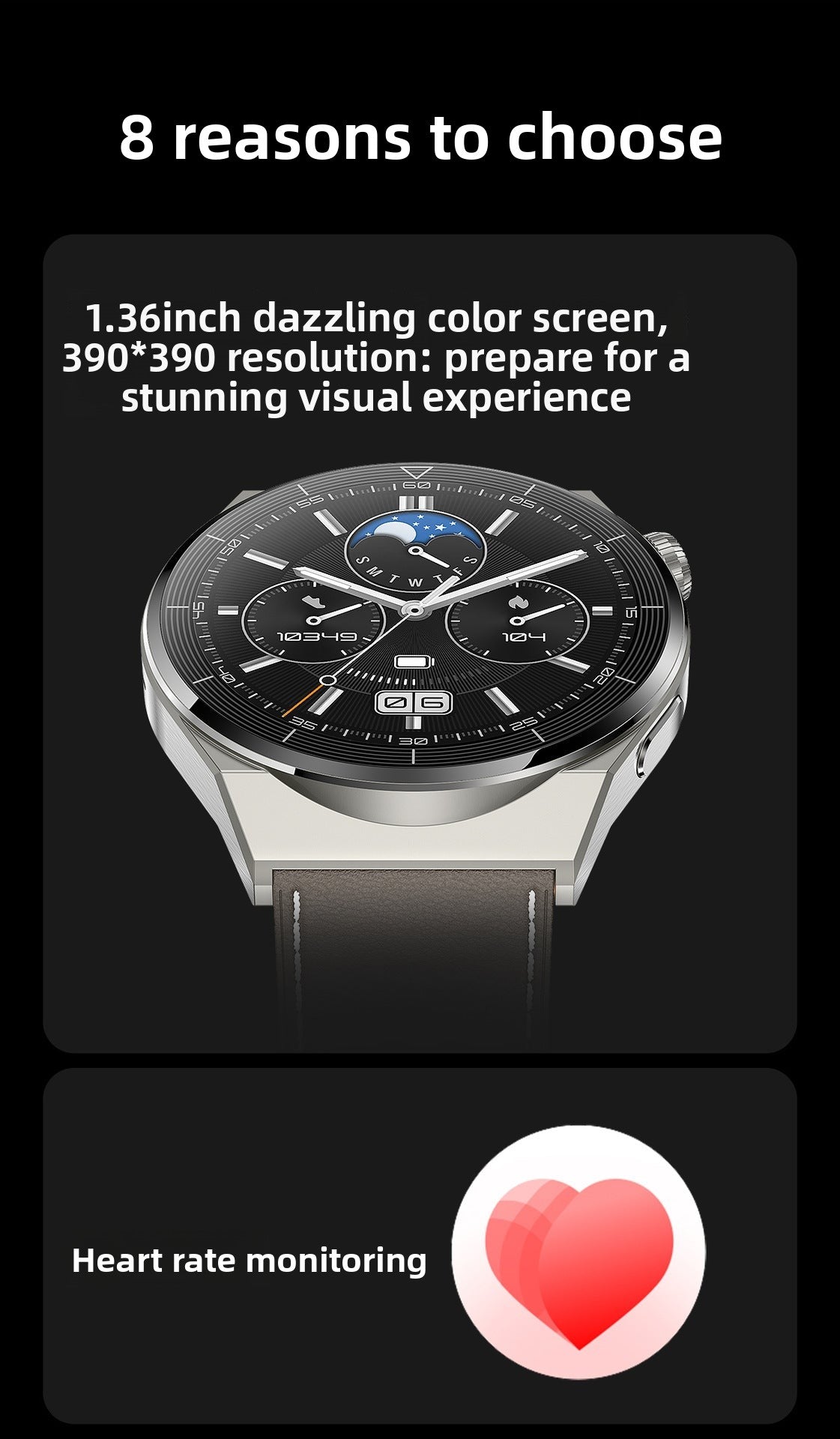 New HK46Smart Watch HD AMOLED Multiple Screen Dial Switching NFC Offline Alipay Factory