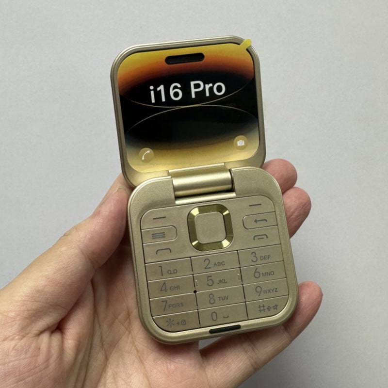 Mini Flip Phonei16 pro Flip Phone Dual SIM2G Button Mini Mobile Phone Wholesale