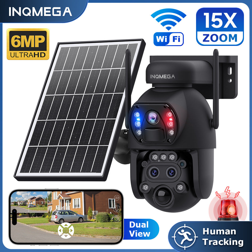 Low power consumption solar surveillance camera with three lenses152x Zoom Pan Tilt Camera UBOX Intelligence