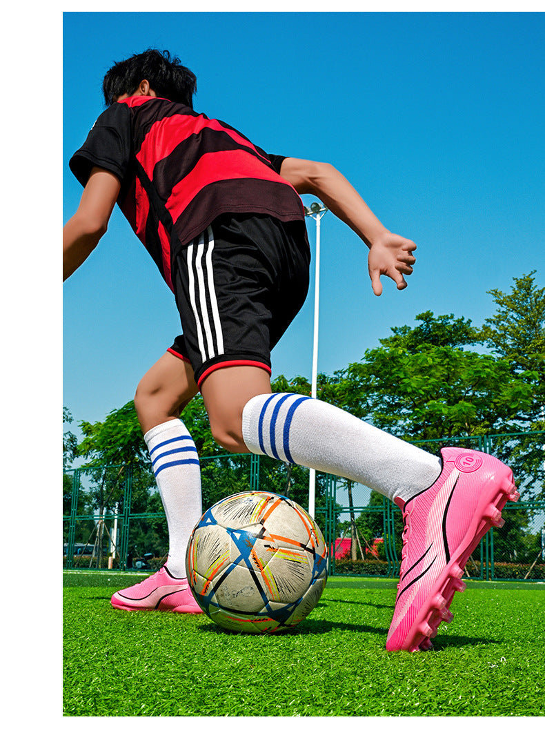 New professional football shoes for men and women teenagers TF Broken Nail AG Long Spike Lightweight Wear-Resistant Competition Training Shoes