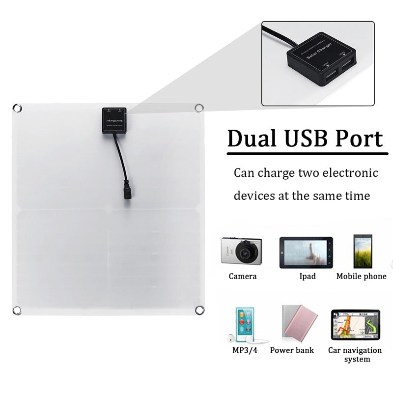 Factory Direct Sales Solar Panel Lightweight and Portable Semi-Flexible Solar Panel Controller Charger
