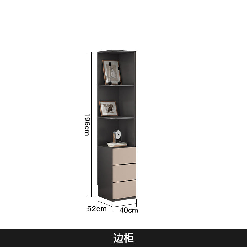 Light Luxury Glass Door Wardrobe Modern Home Bedroom Cloakroom Custom Processing Assembly Wardrobe Storage Large Wardrobe