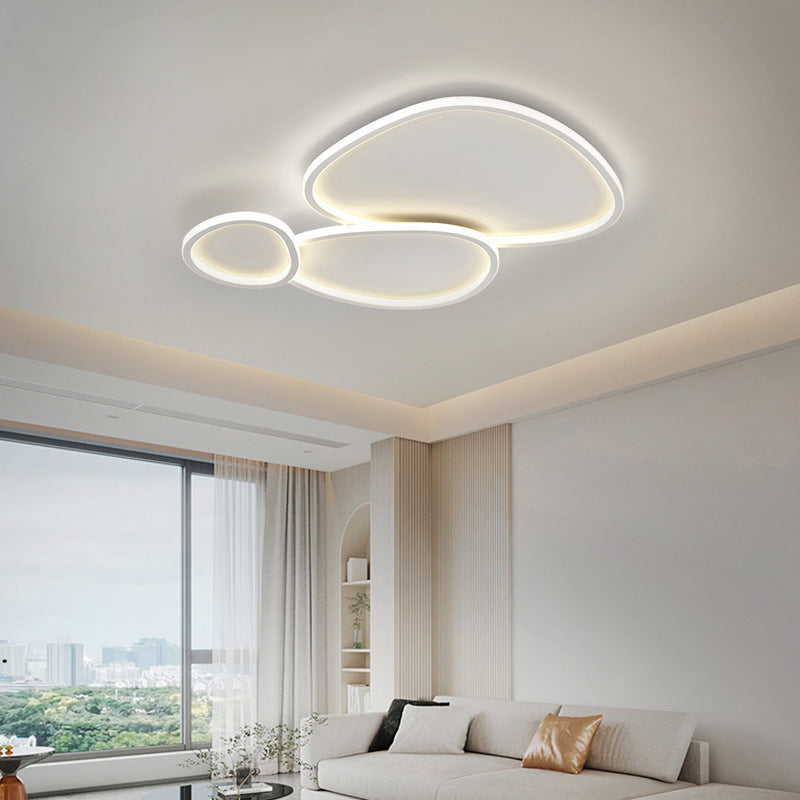 Nordic Minimalist Living Room Ceiling Light Modern Elegant Cobblestone Children's Bedroom Main Light Smart Whole House Lighting Package