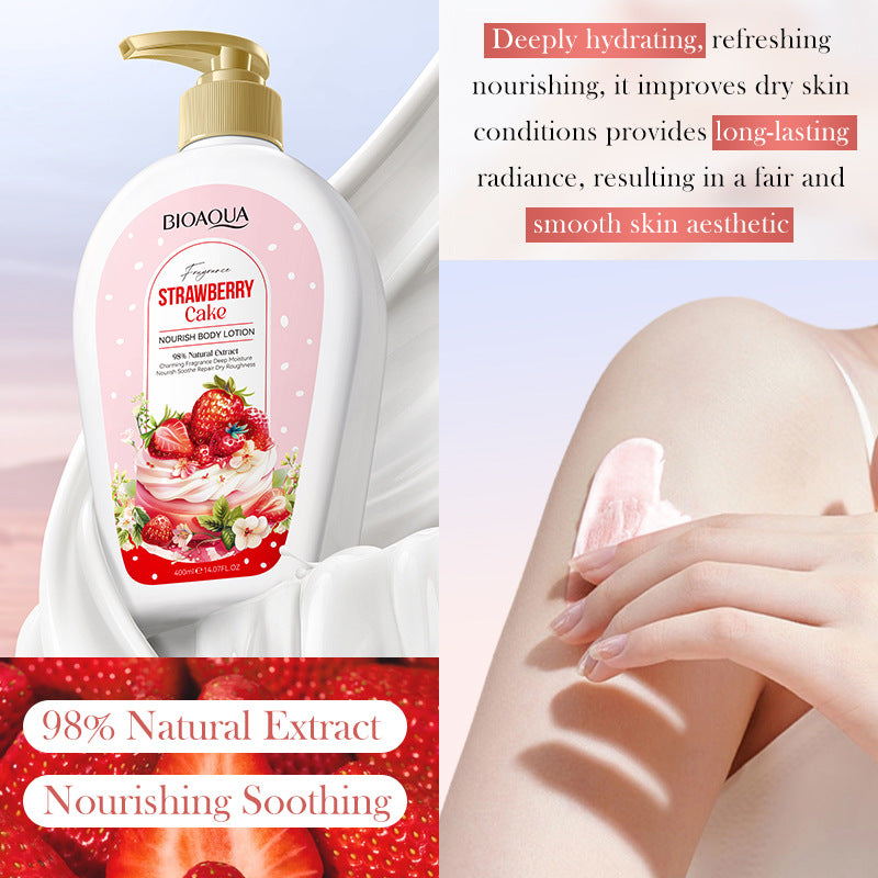 Strawberry Nourishing Body Lotion400ml BIOAOUA Moisturizing Body Lotion  Wholesale