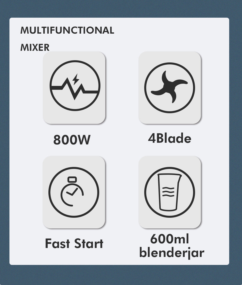 European Standard Fruit Juicer Food Processor Kitchen Small Appliance Multifunctional Electric Mixer Single Stick