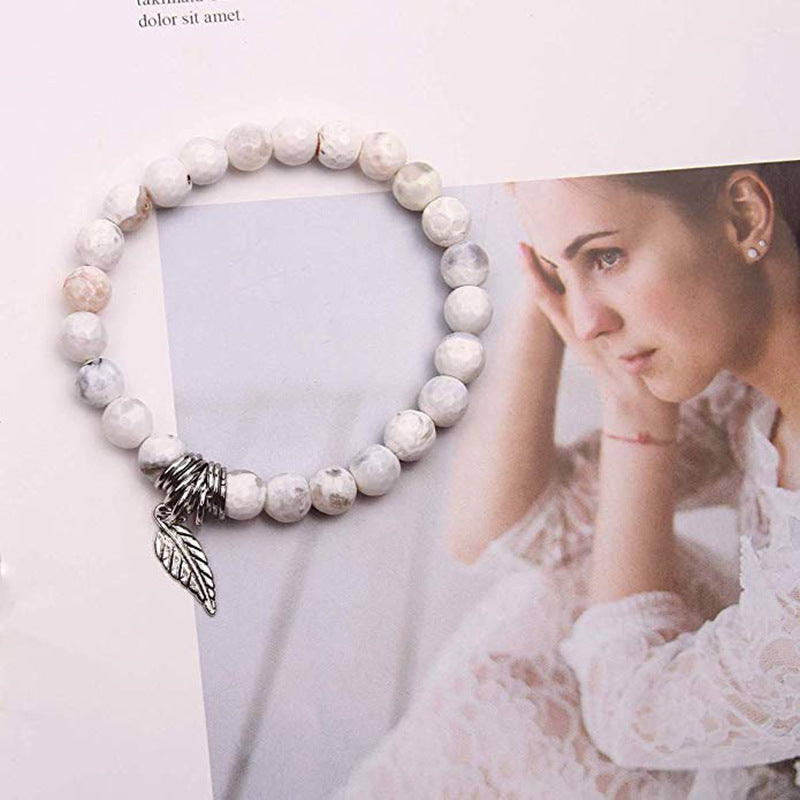 Three-layer Protection Shoushan Stone Bracelet Set Bohemian Leaf Tree of Life Pendant Indian Agate Women's Bracelet