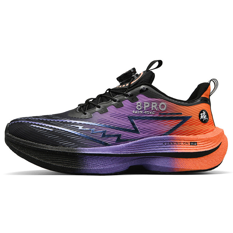 Red Rabbit8pro Full Palm Carbon Plate Racing Shock Absorption Running Shoes for Men and Women Couples Rotating Buckle Youth Student Sports Shoes