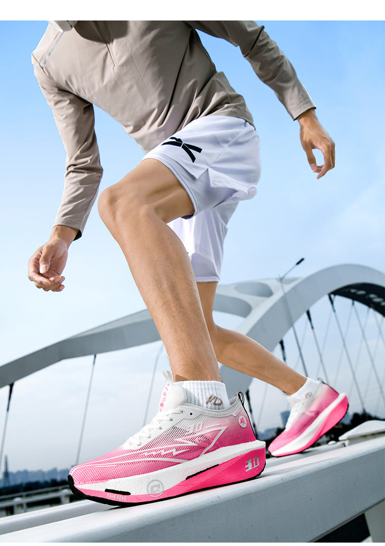 Summer New Hollow Breathable Lightweight Casual Sports Shoes with Super Soft Sole Carbon Plate Cushioning and Rebound for Fitness and Running