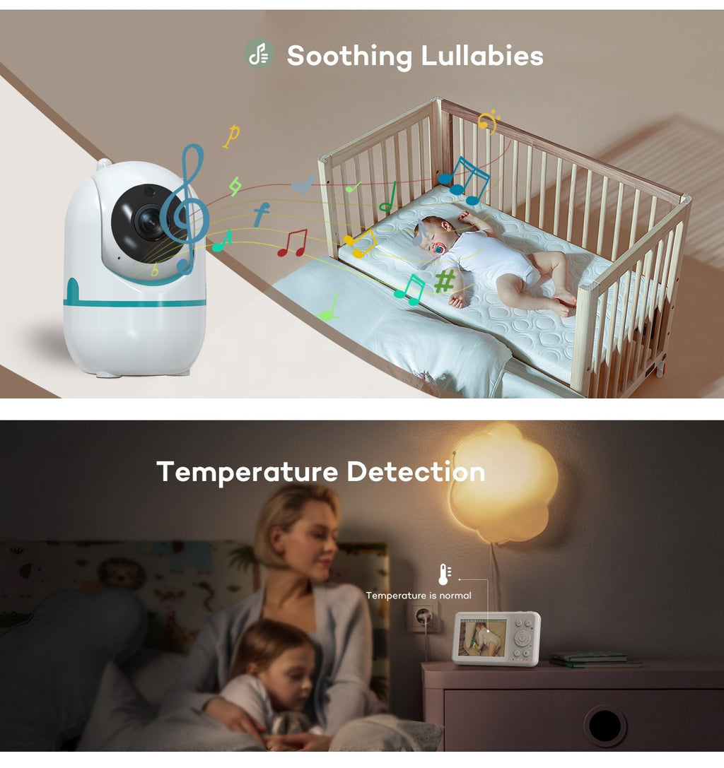 Baby Monitor3.2Inch Wireless Shaking Head Care Device HD Quality Monitor