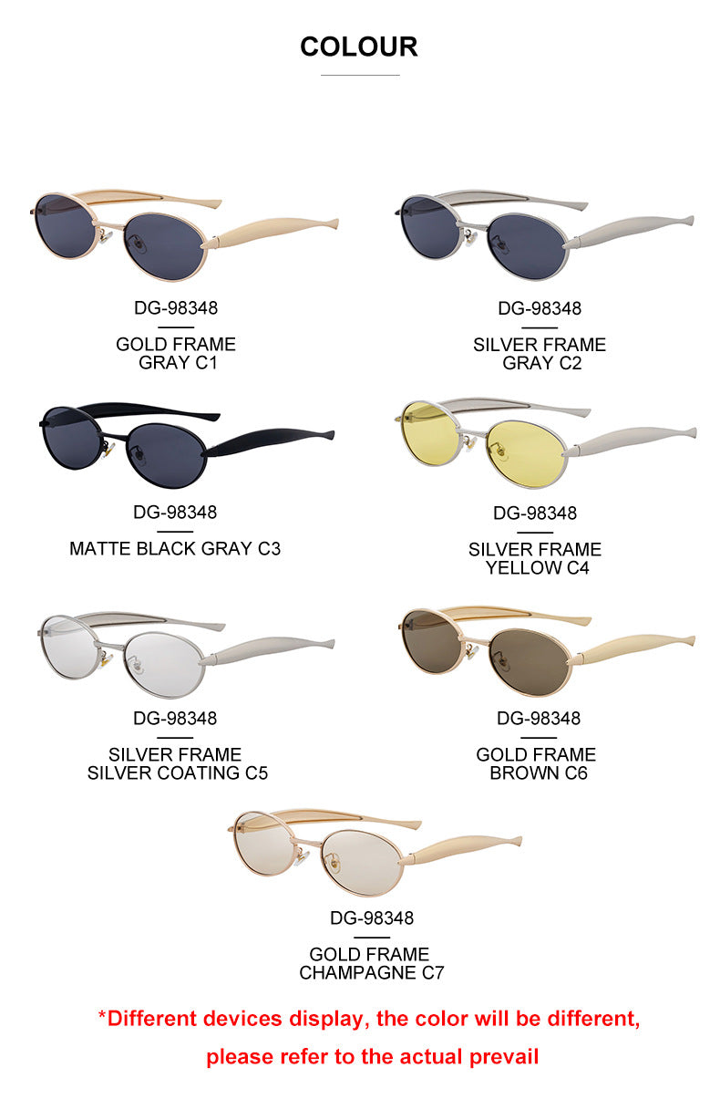 Oval Sunglasses for Women2025New European and American Style Personality Sunglasses with High-end Feel, Sun Protection, Trendy Fashion Glasses