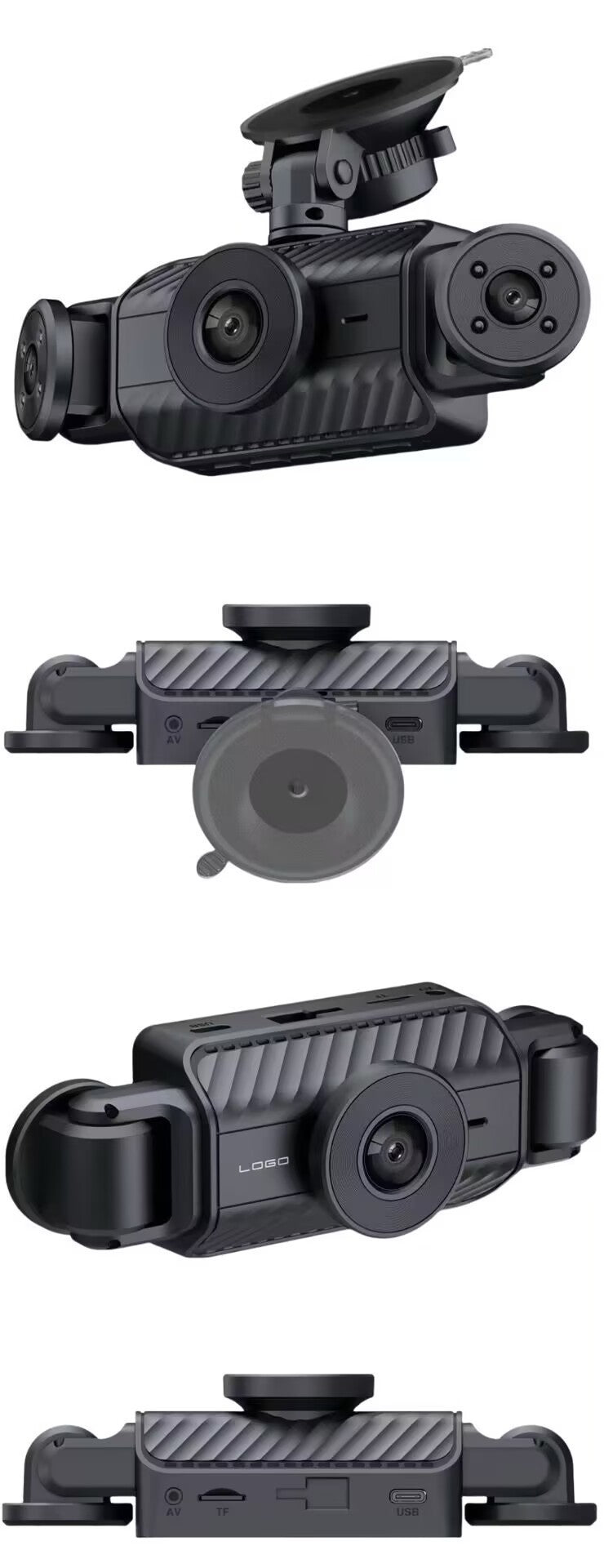 New S21Driving Recorder with Rearview Camera4Record in HD1080P Infrared Night Vision3Inch Large Screen