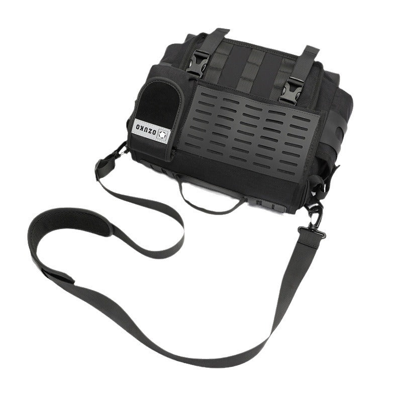 Men's Messenger Bag Multifunctional Crossbody Bag Waterproof Cycling Shoulder Bag Outdoor Commuting Tactical Style Men's Satchel