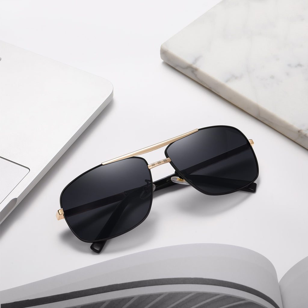 New style sunglasses for men ATTITUDE Vintage Square Frame Slingshot Sunglasses Trendy Men Street Style Fashion shades