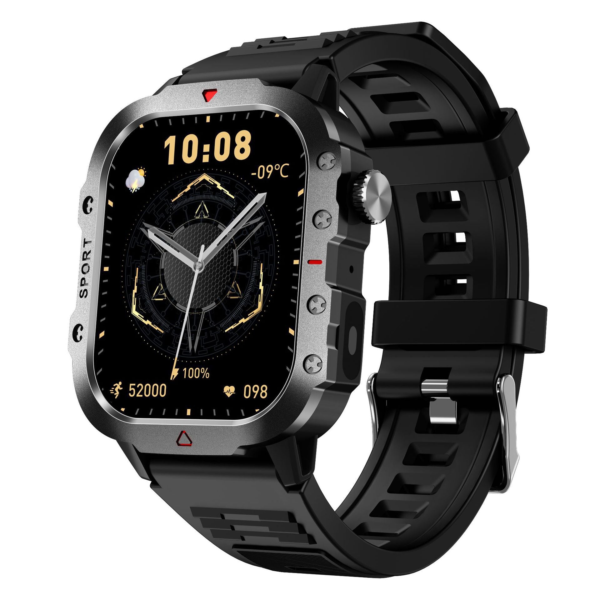 H11Smart Watch2.01inch Bluetooth Call Heart Rate Blood Sugar Smart Island Message Reminder Three-Proof Sports