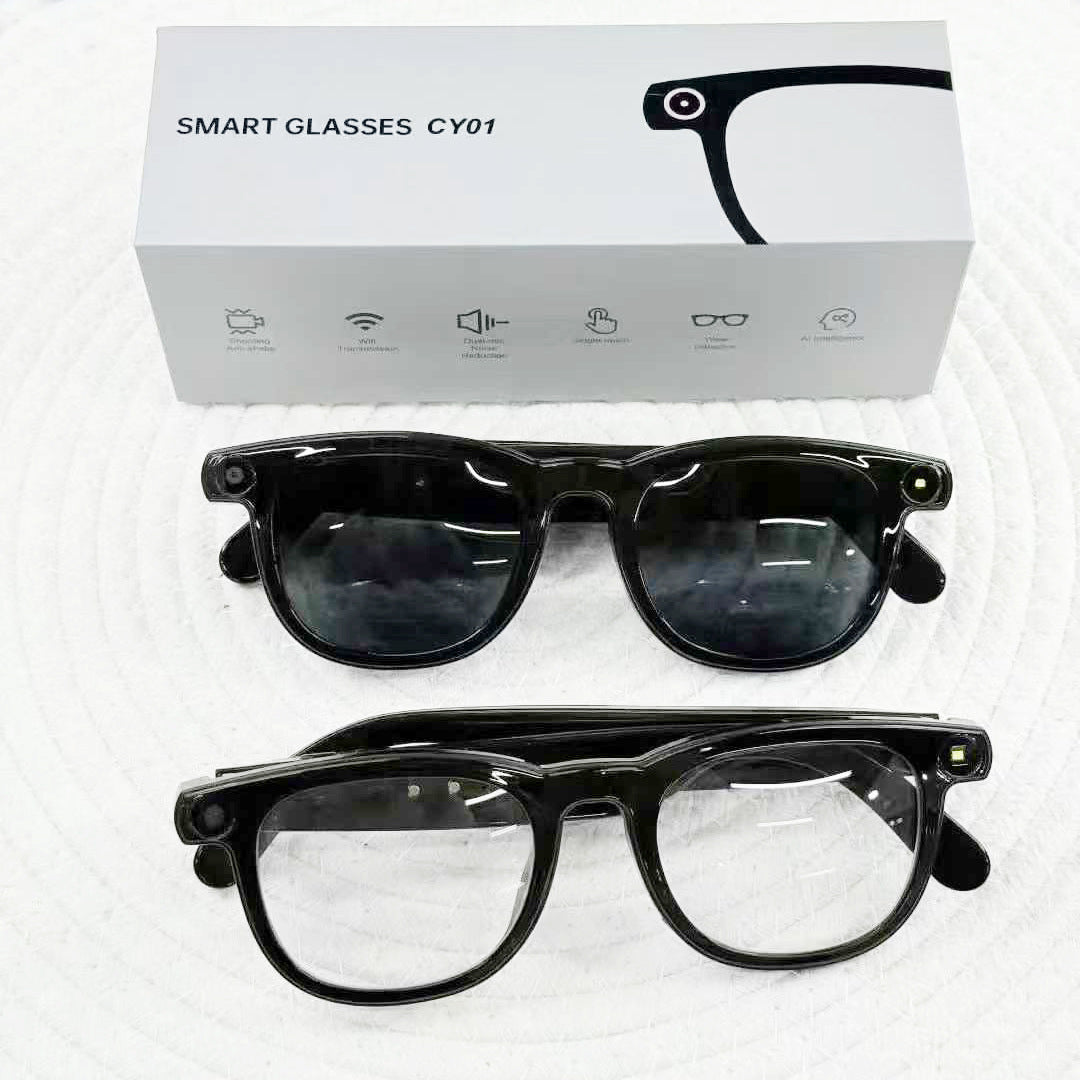 CY01Smart Glasses800100 Megapixel Camera with Image Stabilization1200P Video Recording AI Simultaneous Translation Character Recognition