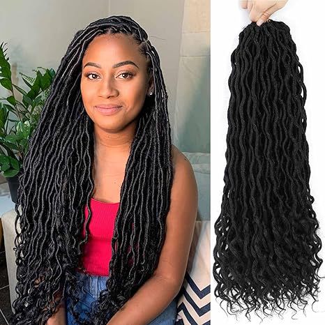 Cross-border European and American Synthetic Hair Wigs Curved Up and Down Crochet Hair Wigs Goddess Faux Locks Curly Handwoven