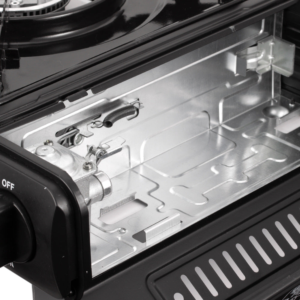 RAF Gas Stove Single Burner Household Liquefied Gas Tabletop Flameout Protection Glass Rotating High Heat Natural Gas R.8111
