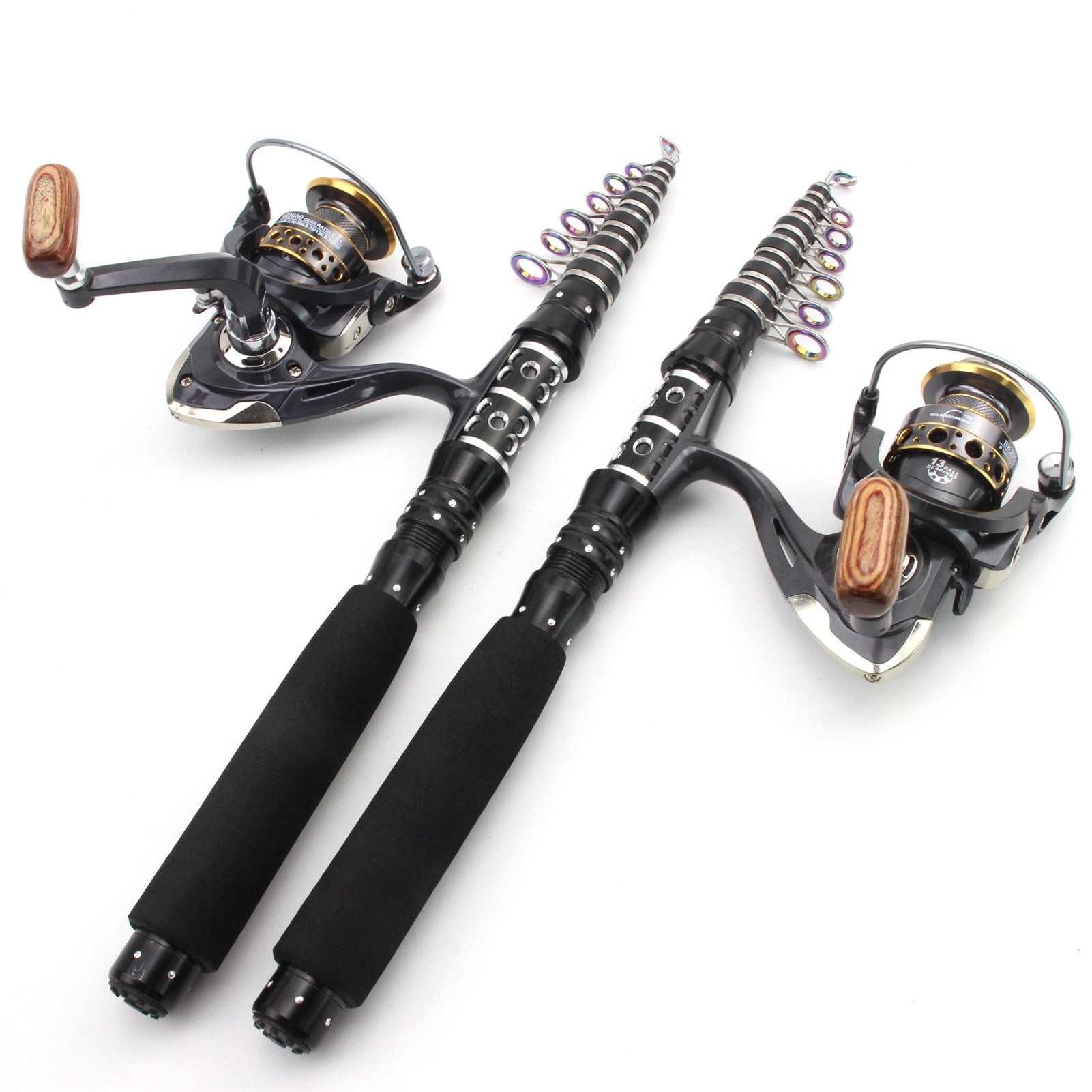 Fishing Gear: Ultra-Short Portable Telescopic Fishing Rod, Small Sea Rod, Rock Fishing Long Casting Rod, Fishing Set