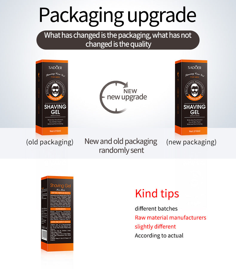 Men's Shaving Gel210ml SADOER Softening Beard  Wholesale