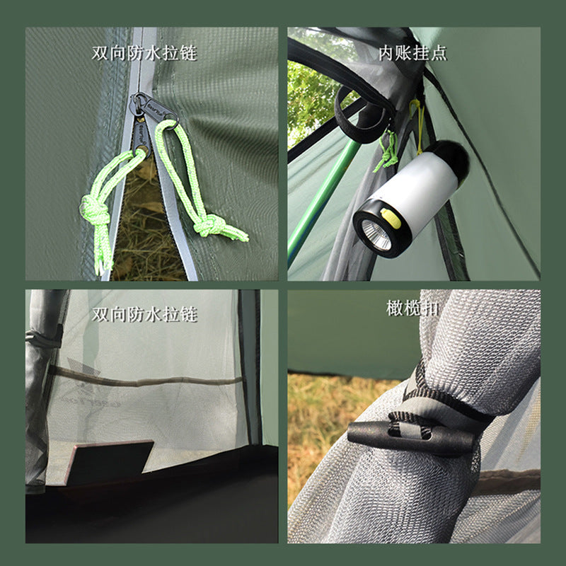 Wholesale Ultra-light Single Tent Outdoor Silicone Coated Nylon Tear-resistant Triangle Camping Hiking Waterproof Pyramid Lightweight