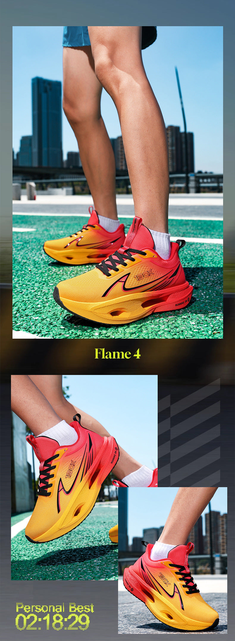 Summer New High Elastic Cushioning Youth Couple Sports Shoes Breathable Running Shoes Casual Men's Shoes