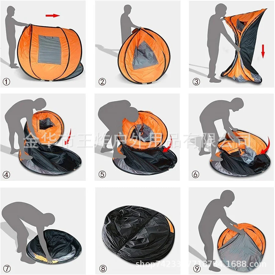 Hot-Selling Fully Automatic Hand-Pull Quick-Open Tent Travel Tent Camping Windproof Rainproof Sunproof Tent