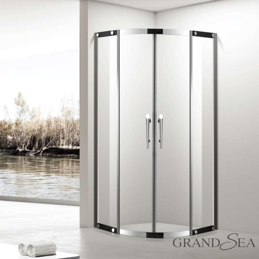 Normal Design 60x60 Aluminum Frame Glass Shower Door, Bathroom Sliding Glass Door