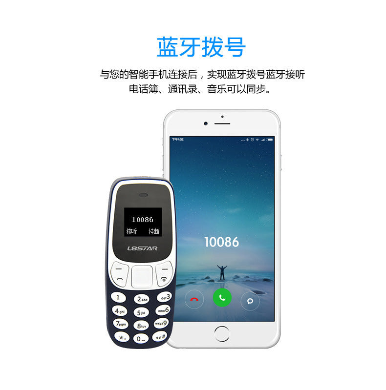 Hot Sale L8star bm10Ultra-small Micro Phone Mini Straight Bluetooth Dialing Button Dual SIM Phone