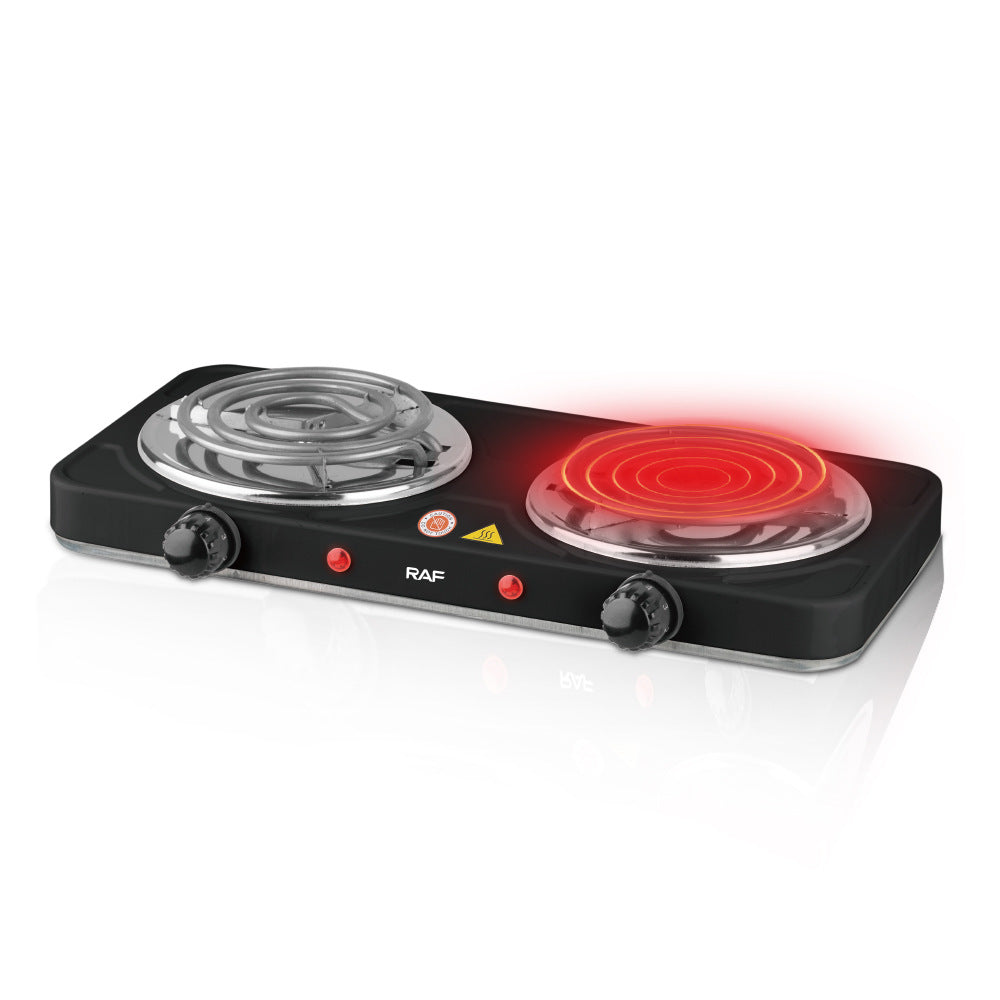 RAF Double-Head Electric Ceramic Stove Small Household Appliance Multi-Functional Cooking Coffee Stove Household Small Electric Stove Wholesale R8020