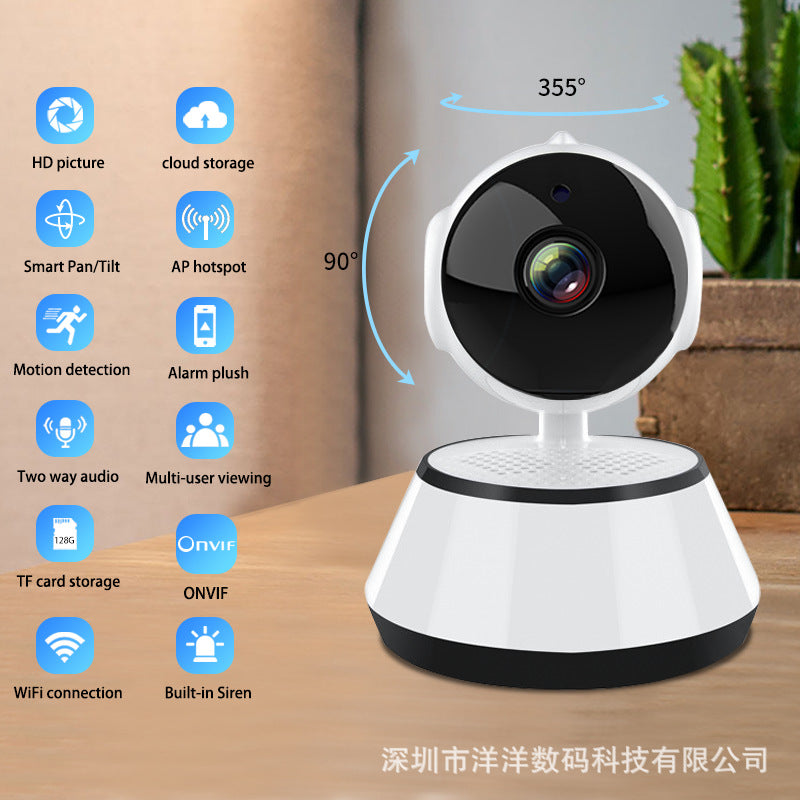 V380Camera Home Wireless Shaking Head Machine Puppy WiFi Monitoring360Night Vision HD Night Vision Enhanced Intelligence