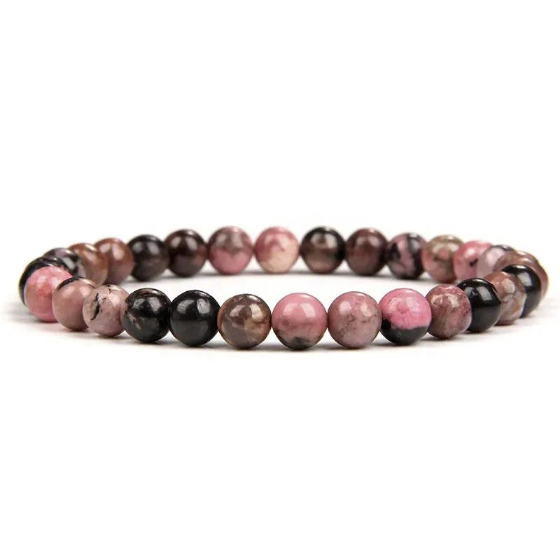 Black Gallstone Elastic Bracelet for Women Friendship Gift Cross Pendant Tiger Eye Blue Vein Agate Beaded Bracelet