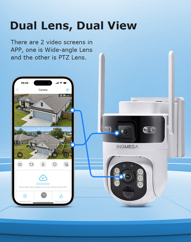 Private Model AOV Solar-powered Binocular Camera4G Outdoor Solar Camera6MP High Definition Wireless Surveillance