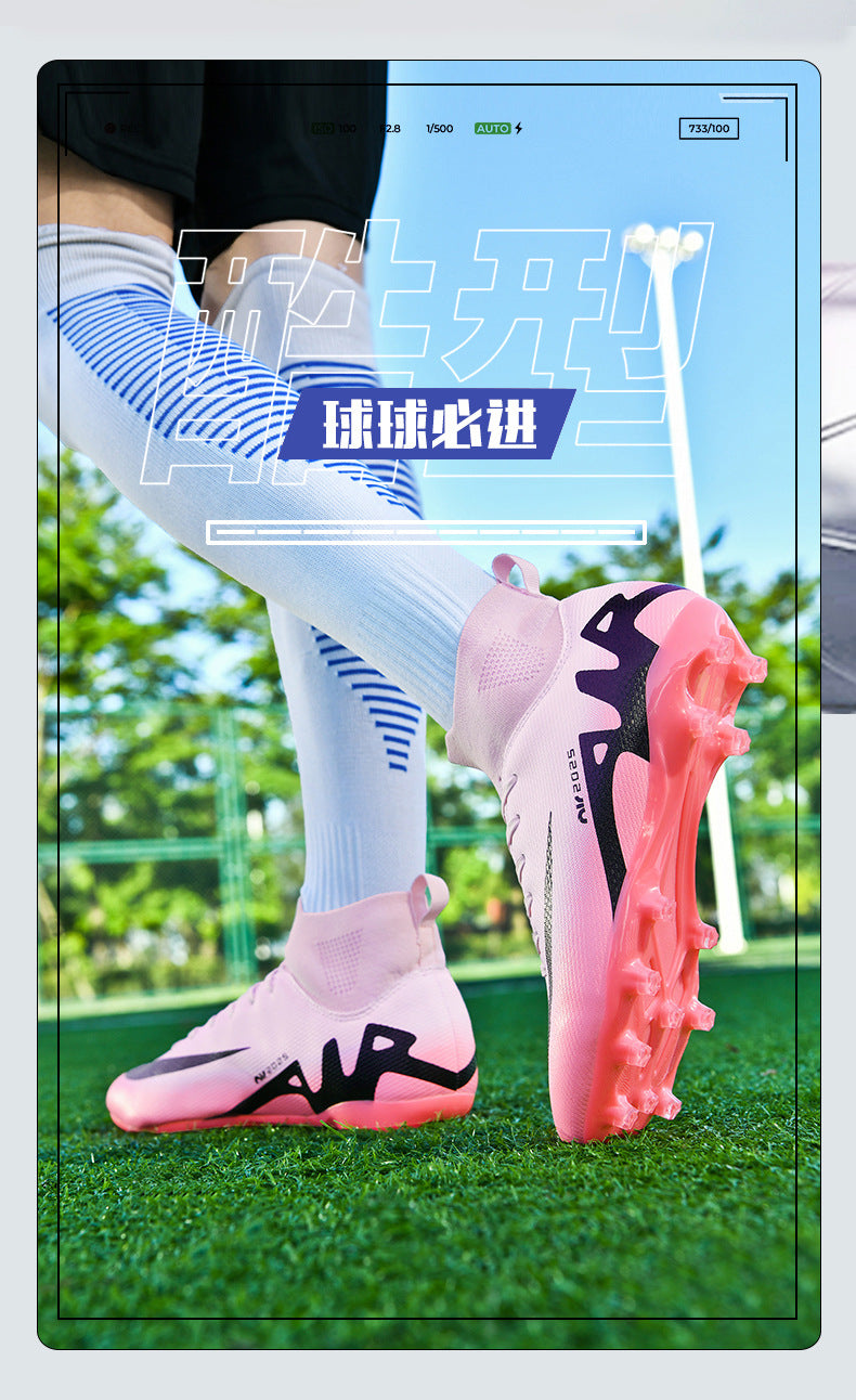 Assassin15Men's Football Shoes for Primary and Secondary School Students and Teenagers AG Spike tf Broken Nail Adult Competition Training Shoes