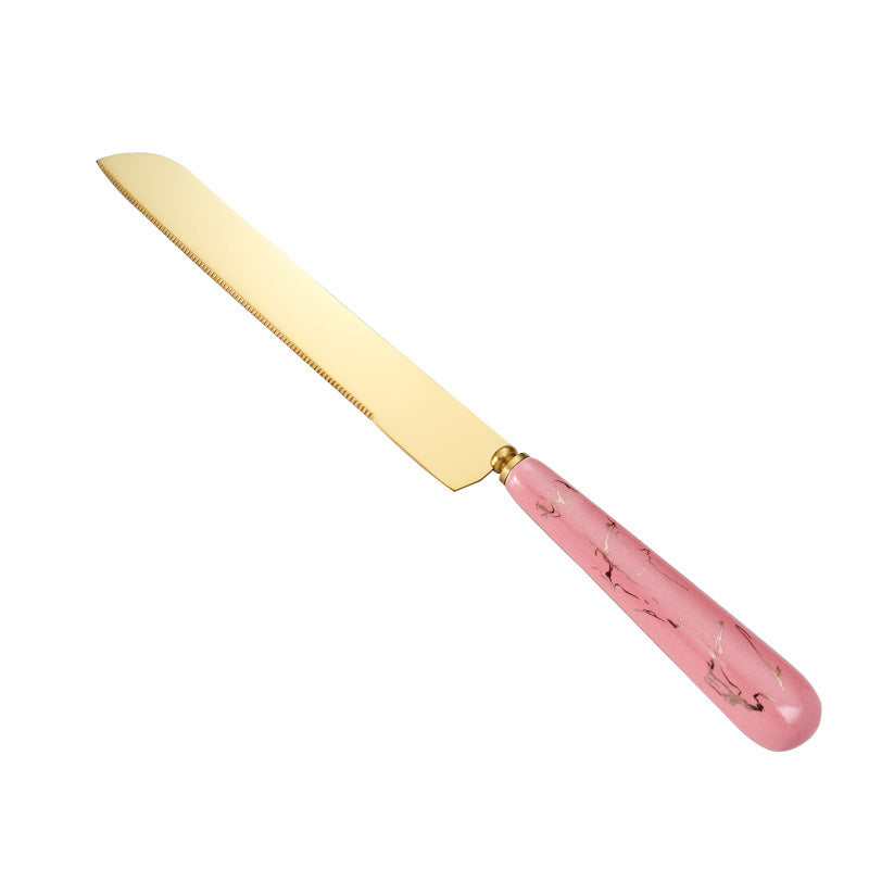 Ceramic Handle Stainless Steel Knife and Spatula Gift Set Creative Baking Tools Cheese Knife Butter Knife Cake Spatula Pizza Spatula