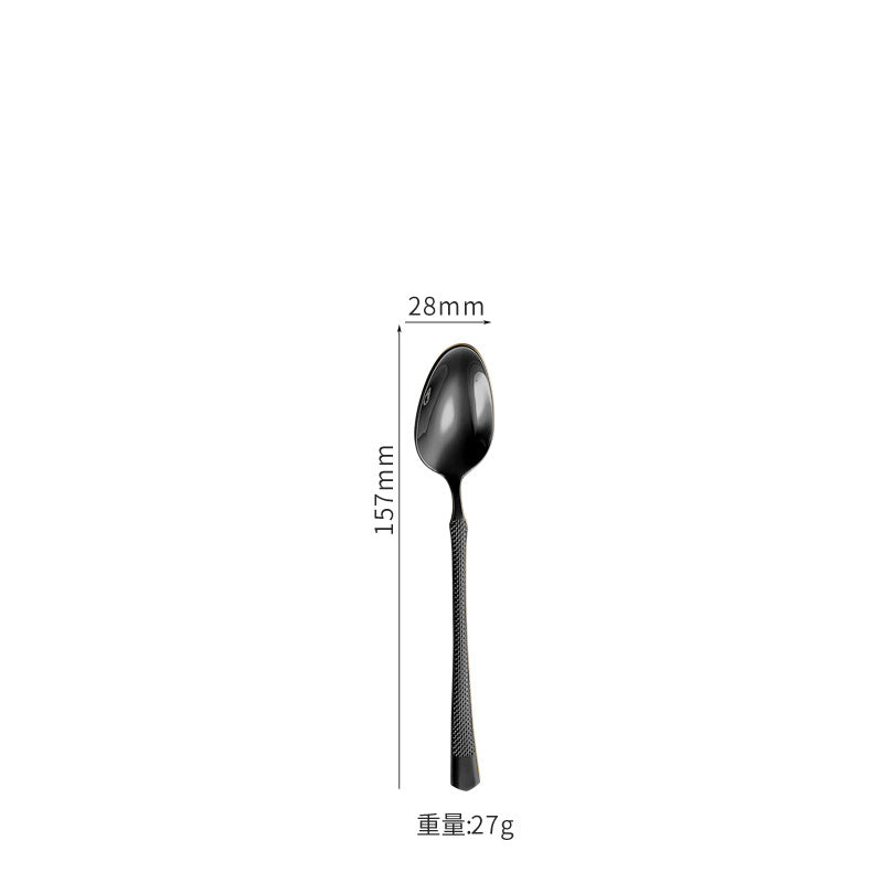 201Stainless steel tableware hotel high-end cutlery set24Set of Restaurant Star Point Steak Knife and Fork Set